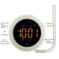 Sveglia vibrante TS-BC800-LED - 3 livelli di vibrazione e display a LED - Bianco