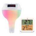 TS-PL04 Termometro solare wireless RGB per piscina con ricevitore per interni