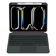Custodia con tastiera magnetica retroilluminata per iPad 2022/2025/Air 11 2024/2025/2026 TU3607 con supporto girevole a 360 - Nero