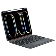 iPad Air 13 2024/2025/2026/iPad Pro 12.9 2018/2020/2021/2022 TU3609 Custodia con tastiera magnetica retroilluminata e supporto girevole a 360 - Nero