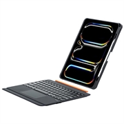 iPad Air 13 2024/2025/2026/iPad Pro 12.9 2018/2020/2021/2022 TU3609 Custodia con tastiera magnetica retroilluminata e supporto girevole a 360 - Nero