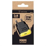 Caricabatterie rapido USB-C Tactical Minimi 20W GaN - Nero / Giallo