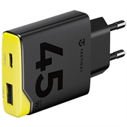 Caricabatterie rapido Tactical Minimi 45W CA GaN - USB-C, USB-A - Nero / Giallo