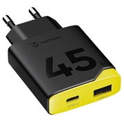 Caricabatterie rapido Tactical Minimi 45W CA GaN - USB-C, USB-A - Nero / Giallo