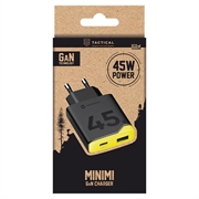 Caricabatterie rapido Tactical Minimi 45W CA GaN - USB-C, USB-A - Nero / Giallo