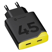 Caricabatterie rapido Tactical Minimi 45W CC GaN - 2 porte USB-C - Nero / Giallo