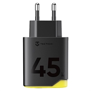 Caricabatterie rapido Tactical Minimi 45W CC GaN - 2 porte USB-C - Nero / Giallo