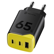 Caricabatterie rapido Tactical Minimi 65W AAC GaN - 2x USB-C, USB-A - Nero / Giallo