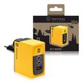 Caricabatterie da parete Tactical Nett Warrior GaN 100W - 2x PD3.0 USB-C, QC3.0 USB-A - Giallo