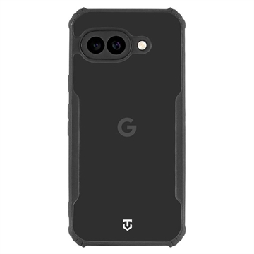 Custodia Tactical Quantum Stealth per Google Pixel 9a con angoli rinforzati - trasparente / nera