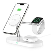 Tech-Protect A12 3-in-1 MagSafe Wireless Charger 15W con lampada LED integrata - Bianco