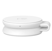 Tech-Protect A55 Caricabatterie wireless 2-in-1 magnetico/MagSafe da 25W, QI2.2 - Bianco