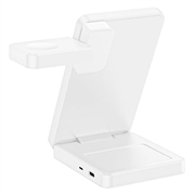 Tech-Protect A56 Caricabatterie wireless 3 in 1 magnetico/Magsafe da 25W, QI2.2 - Bianco
