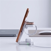 Tech-Protect A56 Caricabatterie wireless 3 in 1 magnetico/Magsafe da 25W, QI2.2 - Bianco