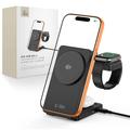 Tech-Protect A56 Caricabatterie wireless 3 in 1 magnetico/Magsafe da 25W, QI2.2 - Nero