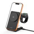 Tech-Protect A56 Caricabatterie wireless 3 in 1 magnetico/Magsafe da 25W, QI2.2 - Nero