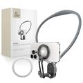 Tech-Protect AC200 MagSafe FPV Neck Mount con testa rotante a 360, adattatore per telecamera - Grigio pastello