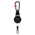 Tech-Protect ATH04 UrbanLoop: supporto antifurto per telefono con cavo in acciaio retrattile - Nero