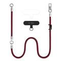 Tech-Protect C10S cordino 2 in 1 da spalla e da polso - Borgogna / Titanio
