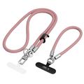 Tech-Protect C10S cordino 2 in 1 da spalla e da polso - Rosa antico / Titanio