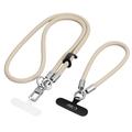 Tech-Protect C10S cordino 2 in 1 da spalla e da polso - Beige / Titanio