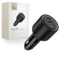 Tech-Protect CC04 175W Caricatore da auto a 3 porte - 2x USB-C, USB-A - Nero