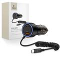 Tech-Protect CC05 Caricabatterie da auto da 60W con cavo USB-C - Nero
