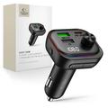 Caricabatteria da auto Tech-Protect CC07 a 3 porte da 54W con trasmettitore FM Bluetooth - Nero