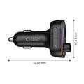 Caricabatteria da auto Tech-Protect CC07 a 3 porte da 54W con trasmettitore FM Bluetooth - Nero