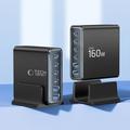 Caricabatterie da tavolo Tech-Protect DC160W a 6 porte GaN - 160W - Nero