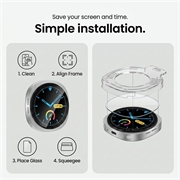 Protezione per schermo in vetro temperato Tech-Protect Easy Set+ per Samsung Galaxy Watch8/9 - 44mm - 2 pezzi