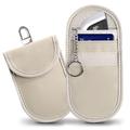 Tech-Protect KLR100 Custodia per chiavi da auto con blocco RFID e porta carte di credito - Caffè latte
