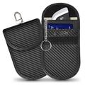 Tech-Protect KLR100 Custodia per chiavi da auto con blocco RFID e portacarte - Fibra di carbonio - Nero