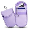 Tech-Protect KLR100 Custodia per chiavi auto con blocco RFID e portacarte - Lavanda