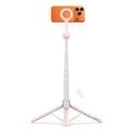 Tech-Protect L10S Treppiede per selfie stick MagSafe con telecomando Bluetooth - Rosa / Grigio