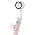 Tech-Protect L10S Treppiede per selfie stick MagSafe con telecomando Bluetooth - Rosa / Grigio