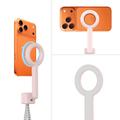Tech-Protect L10S Treppiede per selfie stick MagSafe con telecomando Bluetooth - Rosa / Grigio
