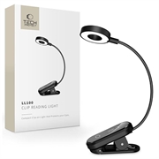 Lampada da lettura Tech-Protect LL100 con clip - Nera