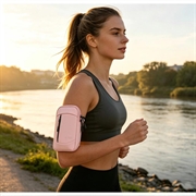 Tech-Protect M6 Fascia da braccio universale per lo sport da 6.9" - Compagno di fitness leggero e resistente all\'acqua - Rosa