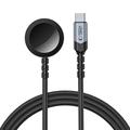 Tech-Protect MC01 Caricatore magnetico UltraBoost per Apple Watch con cavo Type-C da 120cm - Nero