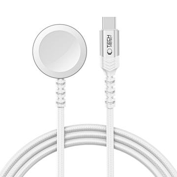 Tech-Protect MC01 Caricatore magnetico UltraBoost per Apple Watch con cavo Type-C da 120cm - Bianco