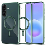 Custodia per Samsung Galaxy A37 Tech-Protect MagFlex - Compatibile con MagSafe - Trasparente / Verde giungla