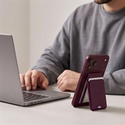 Tech-Protect MagWallet Stand Portacarte compatibile con MagSafe - Borgogna