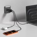 Caricabatterie da muro Tech-Protect NCA100W-GaN a 3 porte da 100W - Nero