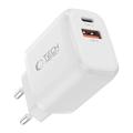 Tech-Protect NCA45W-GAN Caricatore a 2 porte 45W - USB-C/USB-A - Bianco