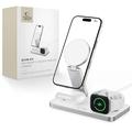 Tech-Protect QI15W-A47 Caricatore wireless MagSafe pieghevole 3 in 1 - Bianco