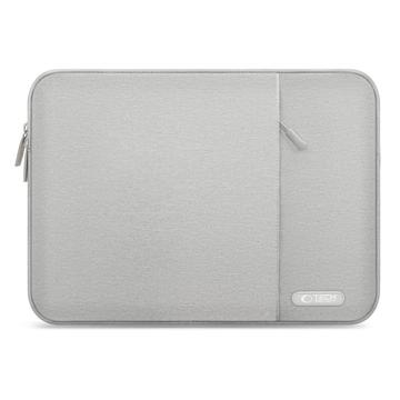 Custodia per laptop Tech-Protect Sleevy con tasca laterale - 13-14" - Grigio pastello
