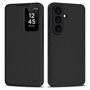 Custodia Flip con slot per schede Samsung Galaxy A27 Tech-Protect Smart Clear View - Nera