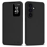 Custodia Flip con slot per schede Samsung Galaxy A57 Tech-Protect Smart Clear View - Nera