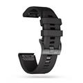 Tech-Protect Cinturino universale liscio in silicone per Garmin - 26 mm - Nero